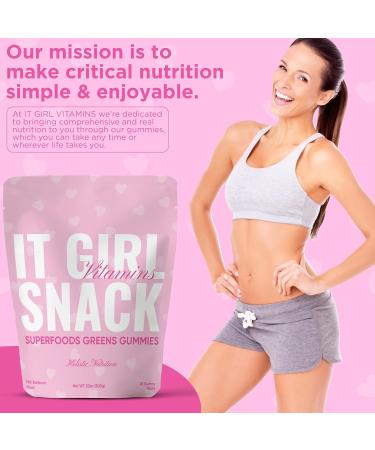 Organic Super Greens Multivitamin Gummies Superfood Gummy Bears with Spirulina Chlorella Prebiotic Fiber Fruits & Veggies for Gut Health Digestion Energy & Beauty 100 Gummies Pink Starburst Strawberry 1 Count (Pack  - Buy Online on GoSupps.com