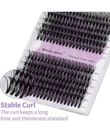 Individual Eyelashes Clusters 240PCS | D Curl 0.07mm 40D/50D Mixed | 16-20mm Lash Extensions - DIY Wide Stem Clusters - RR-16-20mm - Buy Online on GoSupps.com