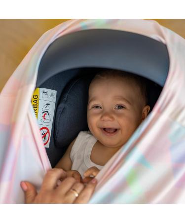 NatureBond Nursing Cover | Privacy Baby Shawl & Car Seat Canopy | Multi-Use Shopping Cart Cover & Blanket - Sunrise Pink - Buy Online on GoSupps.com