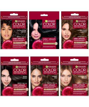  Garnier Garnier Colour Sensation Retouch Hair Regrowth Treatment Without Ammonia in Just 10 Minutes (Dark Brown 6 Units) - Buy Online on GoSupps.com