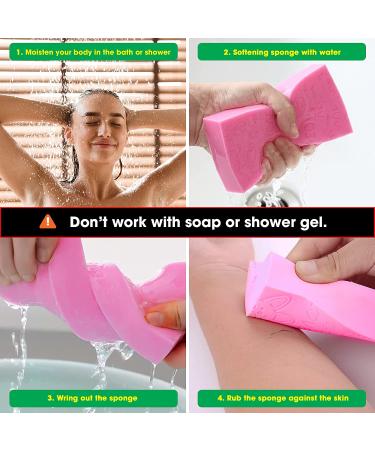 Nado Care Exfoliating Bath Sponge - Spa Scrub for Body Shower, Dead Skin Remover - 2 pcs Random Colors - Buy Online on GoSupps.com