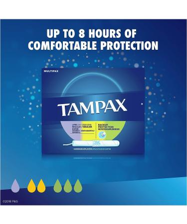 Tampax Cardboard Applicator Tampons 120 Count Multipack - Light/Regular/Super Absorbency - Unscented - Pack of 3 - Buy Online on GoSupps.com