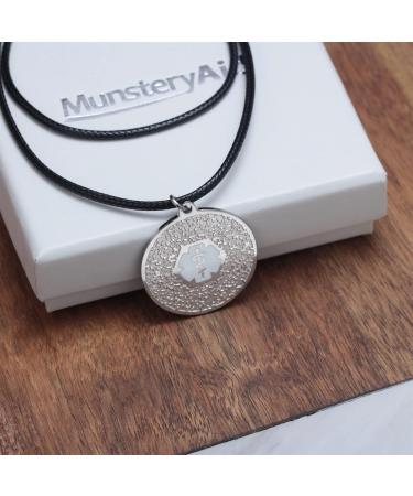 Shop MunsteryAid Medical Alert ID Necklace for Women - Engraved 316L Stainless Steel Emergency ID Dog Tag with Leather Cord - Buy Online on GoSupps.com