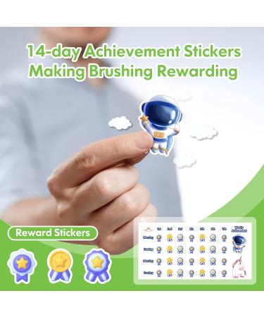 Dada-Tech Kids Electric Toothbrush - Rechargeable Sonic Toothbrush with Timer for Boys and Girls Age 3+ - Waterproof with 3 Modes - Dinosaur White - Buy Online on GoSupps.com
