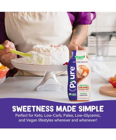 Pyure Organic Sugar-Free Caramel Syrup - 14 fl oz Natural Sweetener - Buy Online on GoSupps.com