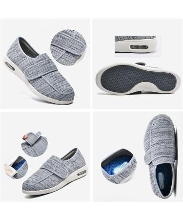 FZYUAN Unisex Diabetic Slippers | Adjustable Wide Width Diabetic Shoes for Swollen Feet | Lightweight Non Slip Walking Sneakers - Size Women 10.5/Men 10 - Buy Online on GoSupps.com