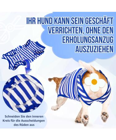 Eyein Dog Body After Surgery - Breathable Soft One-Piece with Zipper & Belt Wound Protection for Pets (Blue XXL) - Buy Online on GoSupps.com