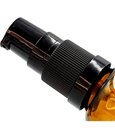 Avalon Cosmetic Packaging 30ml Amber Glass Bottles with Pump - Pack of 5. Empty refillable amber bottles (5pcs) with Black Treatment Pump. Suitable for Sanitising Gels Face Creams Serum Lotion etc. - Buy Online on GoSupps.com