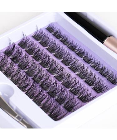 45 Cluster Individual False Eyelashes Extension Kit with Glue - DIY Wispy Fluffy Lash Clusters for Reusable Natural Soft Look - C CC D Curl 10-16MM - i-45 Clusters - Buy Online on GoSupps.com