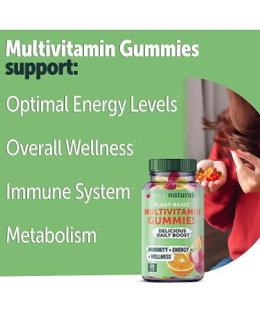 Yuve Vegan Multivitamin Gummies for Men and Women - Daily Energy and Immunity Support - Vitamin A, C, B3, B6, B12, Biotin, Zinc - 60ct Strawberry Pineapple - Non-GMO, Gluten & Gelatin-Free - Buy Online on GoSupps.com