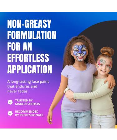 Professional Face Painting Palette | Cruelty-Free & Vegan Water Based Makeup Kit | 8 Colors for Theatre SFX & Halloween - Ships Internationally - Buy Online on GoSupps.com