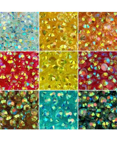 3mm Lake Blue AB Resin Flatback Rhinestones - 10000pcs for DIY Crafts and Nail Art - Buy Online on GoSupps.com