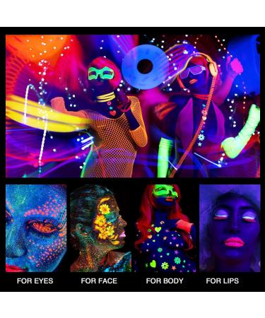 MEICOLY Neon Green Face Paint - Water Activated Glow in the Dark Washable & Non-Toxic Body Paint (1.05oz) - Perfect for Festivals & Parties - Buy Online on GoSupps.com