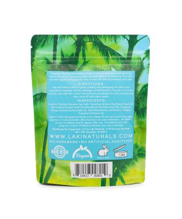 Laki Naturals Body Scrub | Exfoliating Sea Salt & Volcanic Clay Scrub - Natural Hawaiian Detox (10oz - Buy Online on GoSupps.com