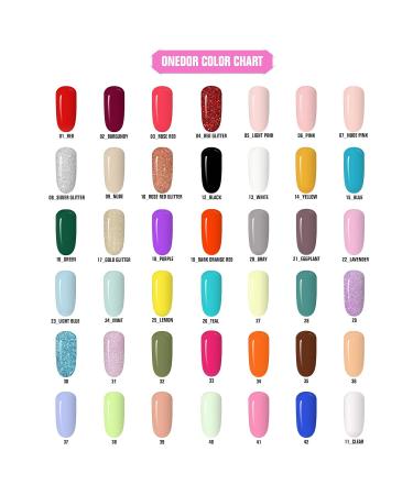 OneDor Nail Dip Dipping Powder - Dark Orange Red 1 Oz | Pro Collection Acrylic Color Pigment for Perfect Nails - Buy Online on GoSupps.com
