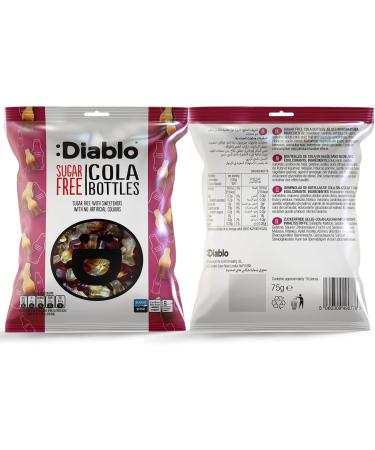 Diablo COLA Bottles Flavoured Toffees | Sugar Free | Sweetened with Maltitol (2- Pack) 37.5 g (Pack of 2) - Buy Online on GoSupps.com