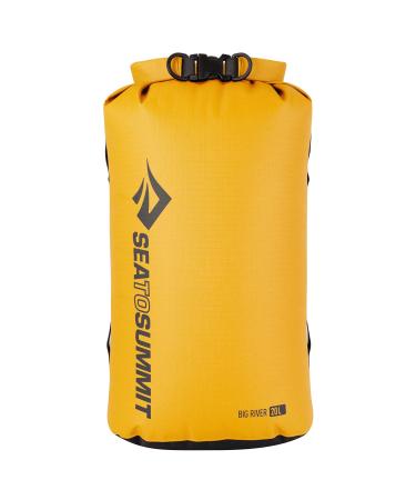 Sea to Summit Big River Dry Bag, Ultra-Durable Roll-Top Dry Storage Yellow 20 Liter