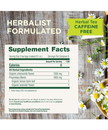 Traditional Medicinals Tea Organic Stress Relief 16 Tea Bags - Chamomile & Lavender - Buy Online on GoSupps.com