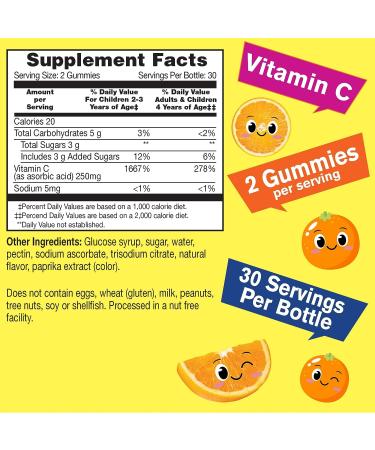 WellYeah Kids Vitamin C Gummies (250mg) - 60 Count - Immune Support for Children - Buy Online on GoSupps.com