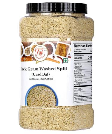 TAJ Premium Indian Urad Dal  (4-Pounds Jar) 1 Count (Pack of 1) - Buy Online on GoSupps.com
