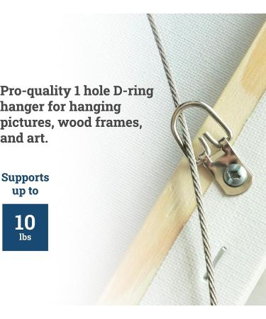 D Ring Picture Hangers with Screws - 100 Pack - Bulk D Rings - Pro Quality d-Rings - Picture Hang Solutions - Buy Online on GoSupps.com