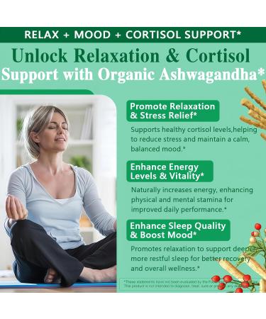 Organic Ashwagandha Drops High Absorption Ashwagandha Extract Tincture for Stress Relief Relaxation Cortisol Support Ashwagandha for Women & Men with Magnesium L Theanine Black Seed Oil Vegan Non-GMO - Buy Online on GoSupps.com