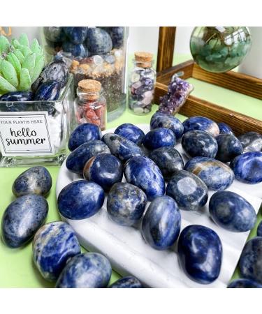 Xiannvxi Blue Sodalite Crystals - Large Drum Stones & Hand Flatterers | Premium Gemstones & Minerals for International Shipping - Buy Online on GoSupps.com