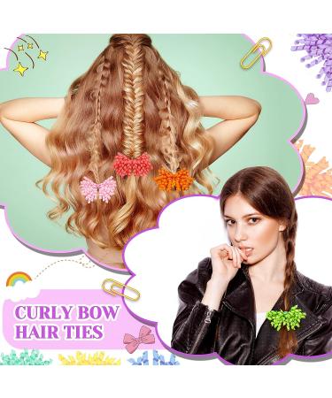 30 Pcs Boutique Baby Girls Artsy Style Bow Hair Ties - Elastic Colored Hair Bands for Toddlers Kids - Buy Online on GoSupps.com