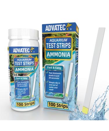 Ammonia Aquarium Test Strips - for Fresh/Salt Water Aquariums, Lab Grade, for Professional Or Home Use - Fast & Accurate Results! (100 Count)