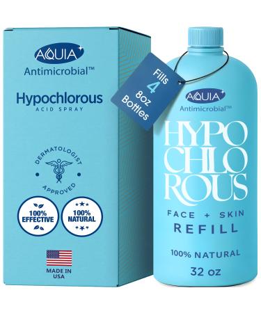 Hypochlorous Acid Spray for Face and Skin Facial Cleanser | 32oz Refill Face Mist Hypochlorous Acid Spray for Skin Acne Rash Eczema Wound | Antimicrobial Facial Cleanser Acne Mist Smart Skincare