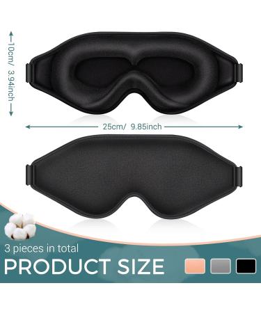 3D Weighted Eye Mask for Sleeping | Satin Sleep Mask for Women Men | Contoured Eye Mask for Travel, Meditation & Naps - Buy Online on GoSupps.com
