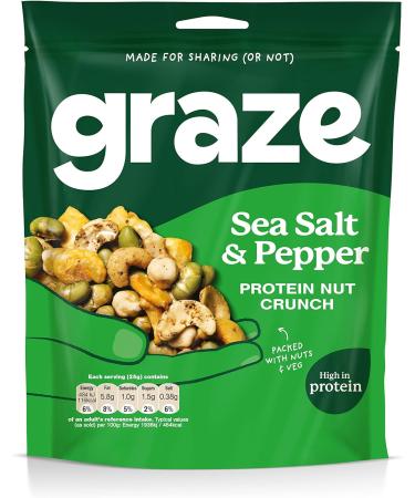 Graze - Protein Salt & Pepper Sharing Mixed Nuts Snack 100g - Buy Online on GoSupps.com