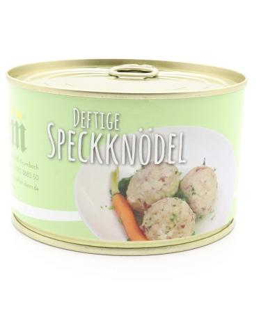 2x Canned Bacon Dumplings - Hearty Side Dish | 270g Bread Dumplings - Long Shelf Life - Buy Online on GoSupps.com