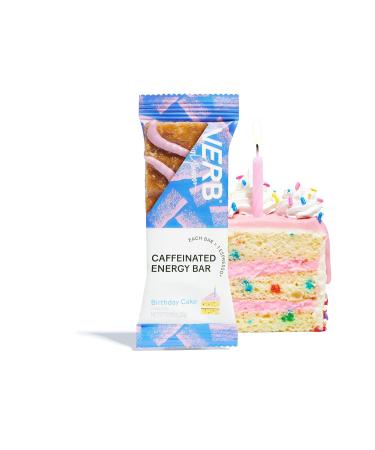 Verb Energy Birthday Cake Snack Bars - Keto Vegan Gluten-Free 110-Calorie Energy Bars with Organic Green Tea - 16 Count - Buy Online on GoSupps.com