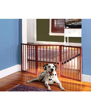 Folding Wood Pet Gate - 3-Section | Portable & Stylish Pet Barrier - Buy Online on GoSupps.com