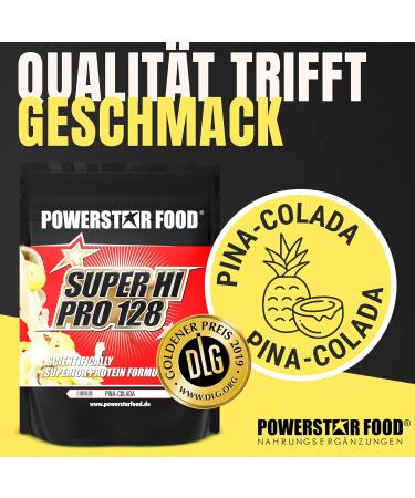 Powerstar Super Hi Pro 128 | Multi-Component Protein Powder Pina Colada | 79% Protein | Muscle Building & Weight Loss | 5x1000G Pack - Buy Online on GoSupps.com