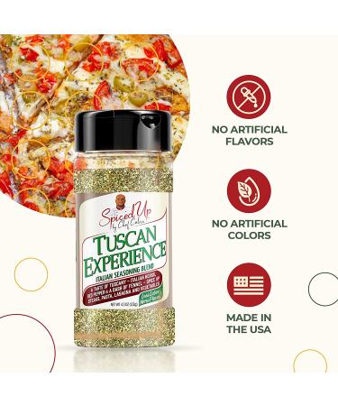 Spiced Up by Chef Calvin Italian Seasoning Blend - Natural Tuscan Seasoning for Steaks, Pasta, and Veggies - 6 Pack 3.9 oz/110 g - Buy Online on GoSupps.com