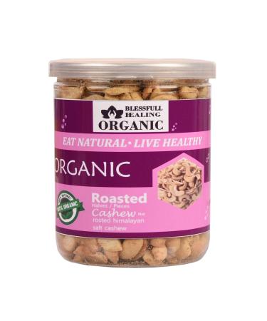 Blessfull Healing Organic Natural Vegan Himalayan Pakistani Salt Roasted Halves/Pieces Cashew Nuts Crunchy Kaju 300 Gram