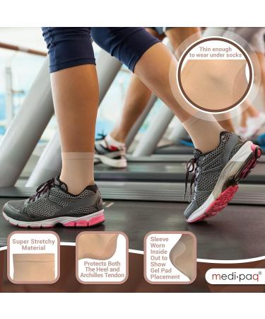 Medipaq Gel Heel & Ankle Support - Achilles Tendonitis, Ligament Damage, Sprained Ankle Socks for Women & Men - Buy Online on GoSupps.com
