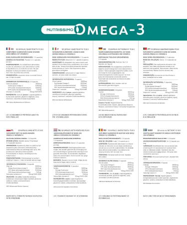 NUTRISSIMO Omega 3 Softgel 3000mg GELITA Anti-Regurgitation Supplement | 120 softgel capsules OF Omega-3 | High concentration EPA 1050mg + DHA 750mg + Vit E 30mg | Up to 4 Months of Supply - Buy Online on GoSupps.com