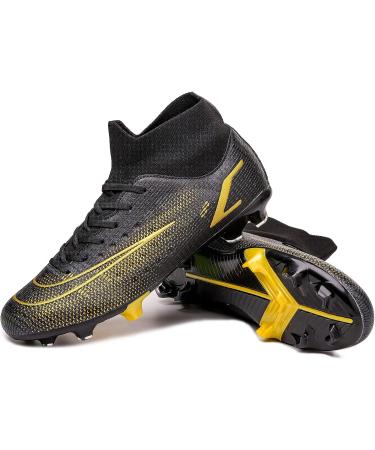 Patomio Eagle Men's Soccer Cleats - 10 Black - Ankle Support - Indoor/Outdoor Competition Training - Buy Online on GoSupps.com