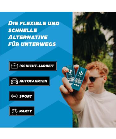 Upsters Energy Caffeine Bonbons - Peppermint Flavor - Sugar-Free Vegan Candy - 140 Pieces - 70x Energy of Coffee - Made in Germany - Buy Online on GoSupps.com