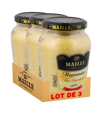 Maille Mayonnaise Nature Fins Gourmets Bocal 320 g - Lot de 3 Maille Mayonnaise Nature Fins Gourmets Bocal 320g set of 3
