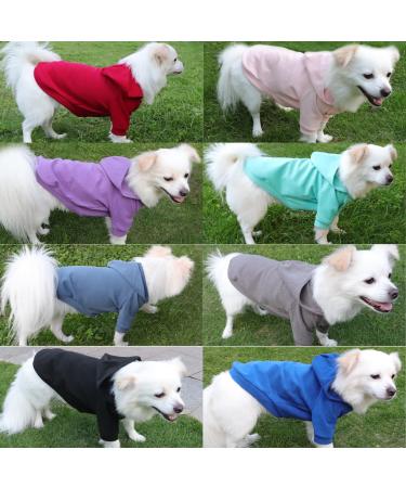 Buy Hualisiji Hooded Sweater for Dogs | Warm & Lightweight Chihuahua Clothing - XL Gray & Haze Blue 2PCs - Buy Online on GoSupps.com