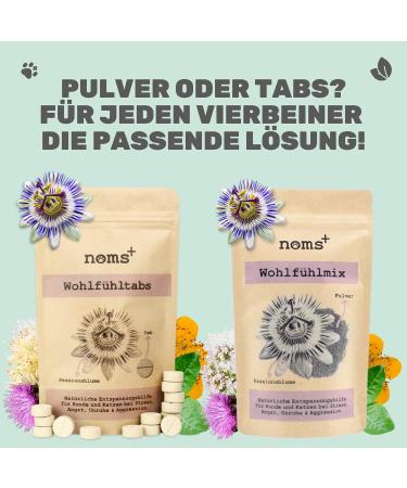 NOMS Feel-Good Mix for Dogs & Cats | Natural Sedative with Hemp Oil & Herbal Relief for Stress Fear & Hyperactivity - Buy Online on GoSupps.com