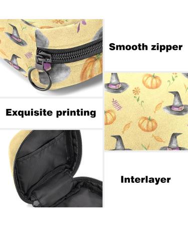 Halloween Pattern Menstrual Cup Pouch - Portable Sanitary Napkin Pad Storage Bag - Buy Online on GoSupps.com