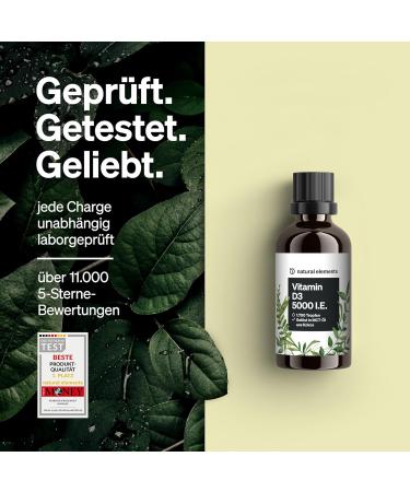 Vitamin D3 Liquid Drops - 5000 IU per Drop - 50ml in MCT Oil - Laboratory Tested - High Dose Vitamin Supplement for Immune Health - Buy Online on GoSupps.com