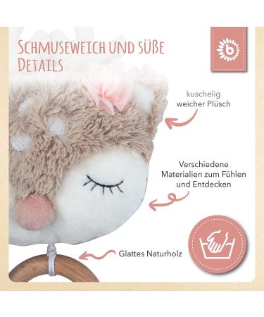 Bieco Comfort Blanket Baby Girl Deer Ella Pink | My Hummy Soft Toy Music Box | Snooze Otter | International Shipping - Buy Online on GoSupps.com
