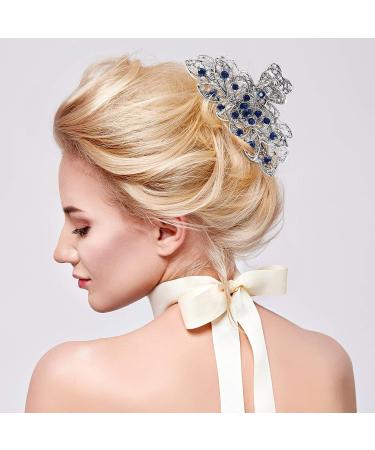 Vintage Flower Metal Hair Clips Set - Non-Slip Rhinestone Barrettes for Women and Girls - Buy Online on GoSupps.com