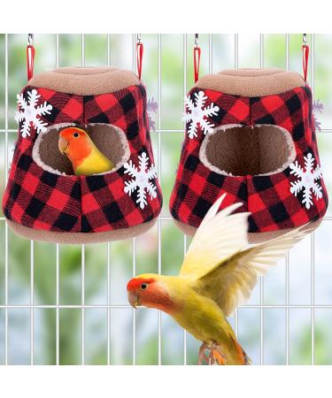 ZYP 2 Pack Winter Bird Nest & Snuggle Cave Hanging Hammock Cage - Cozy Hideaway Sleeping Bed for Parakeet, Cockatiel, Conure, Cockatoo, Macaw - Christmas Special - Buy Online on GoSupps.com
